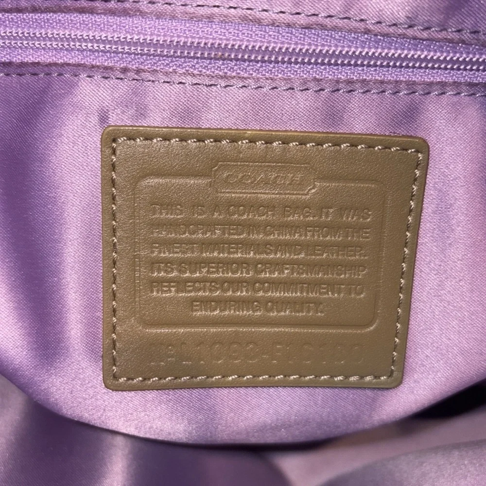 Coach  Vintage  Carly   patchwork NO callouts  canvas/leathers patent & metallic